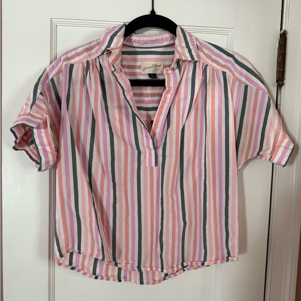 Threshold colorful blouse, great condition, size small